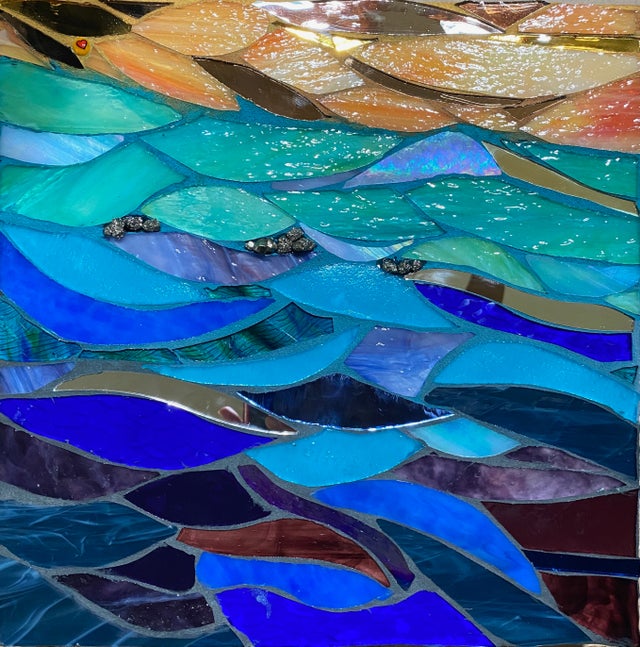 Rising up - Stained Glass by Nancy Kline at Art Works Richmond
